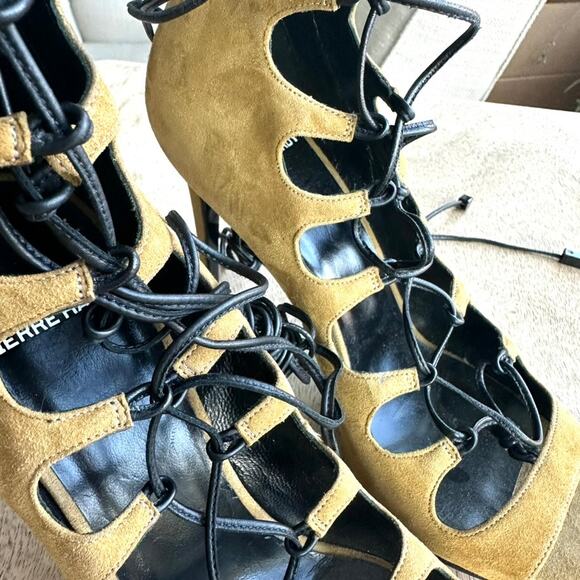 Pierre Hardy Lace-Up Suede Heels, Size 37, Unworn, Handmade in Italy - Picture 4 of 9